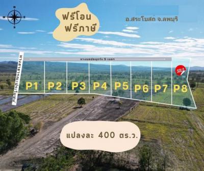 ที่ดิน 195000 ลพบุรี สระโบสถ์ นิยมชัย