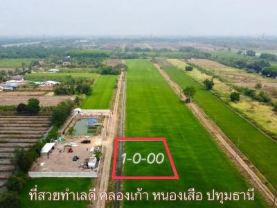 ที่ดิน 1200000 ปทุมธานี หนองเสือ บึงกาสาม