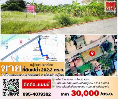 ที่ดิน 6066000 พิษณุโลก เมืองพิษณุโลก วัดจันทร์