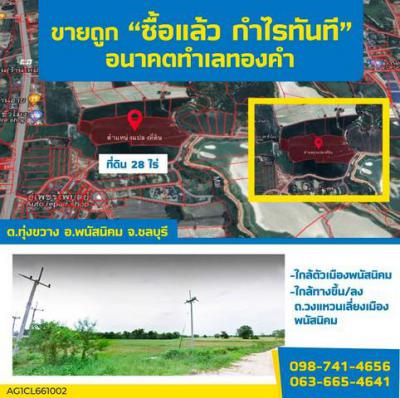 ที่ดิน 1200000 ชลบุรี พนัสนิคม ทุ่งขวาง