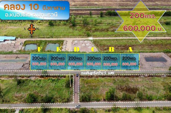 ที่ดิน 1200000 ปทุมธานี หนองเสือ บึงกาสาม ที่ดิน 1200000 ปทุมธานี หนองเสือ บึงกาสาม