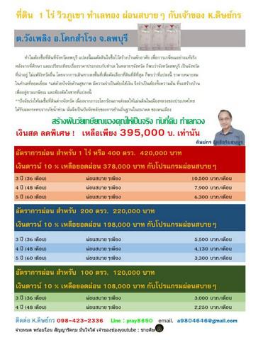 ที่ดิน 395000 ลพบุรี โคกสำโรง วังเพลิง ที่ดิน 395000 ลพบุรี โคกสำโรง วังเพลิง