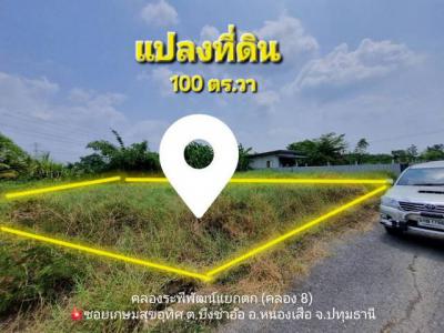 ที่ดิน 550000 ปทุมธานี หนองเสือ บึงชำอ้อ