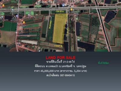 ที่ดิน 45000000 นครปฐม นครชัยศรี แหลมบัว