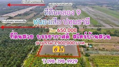 ที่ดิน 3900000 ปทุมธานี หนองเสือ บึงบา