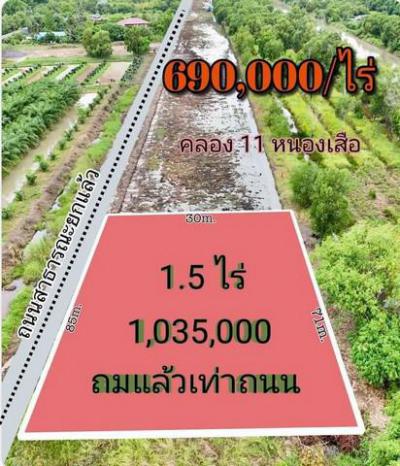 ที่ดิน 1035000 ปทุมธานี หนองเสือ บึงกาสาม
