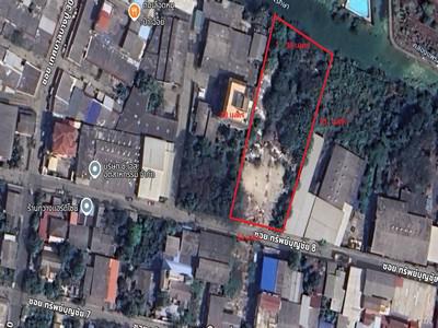 ที่ดิน 16000000 สมุทรปราการ เมืองสมุทรปราการ ท้ายบ้าน