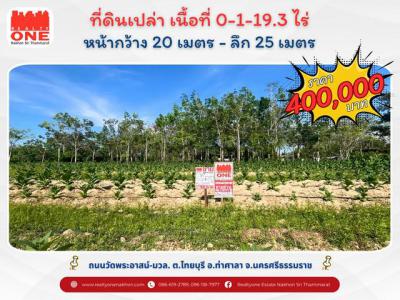 ที่ดิน 400000 นครศรีธรรมราช ท่าศาลา ไทยบุรี