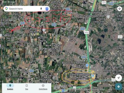 ที่ดิน 6500000 นนทบุรี บางบัวทอง บางคูรัด